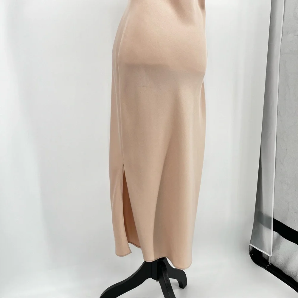 BHLDN Audrie One-Shoulder Midi Dress Size 6 in Oyster